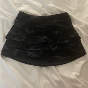 Black Camouflage Women's Skirt